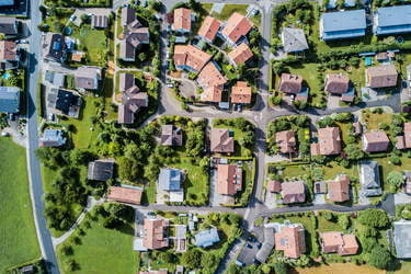 Widok miasta z lotu ptaka