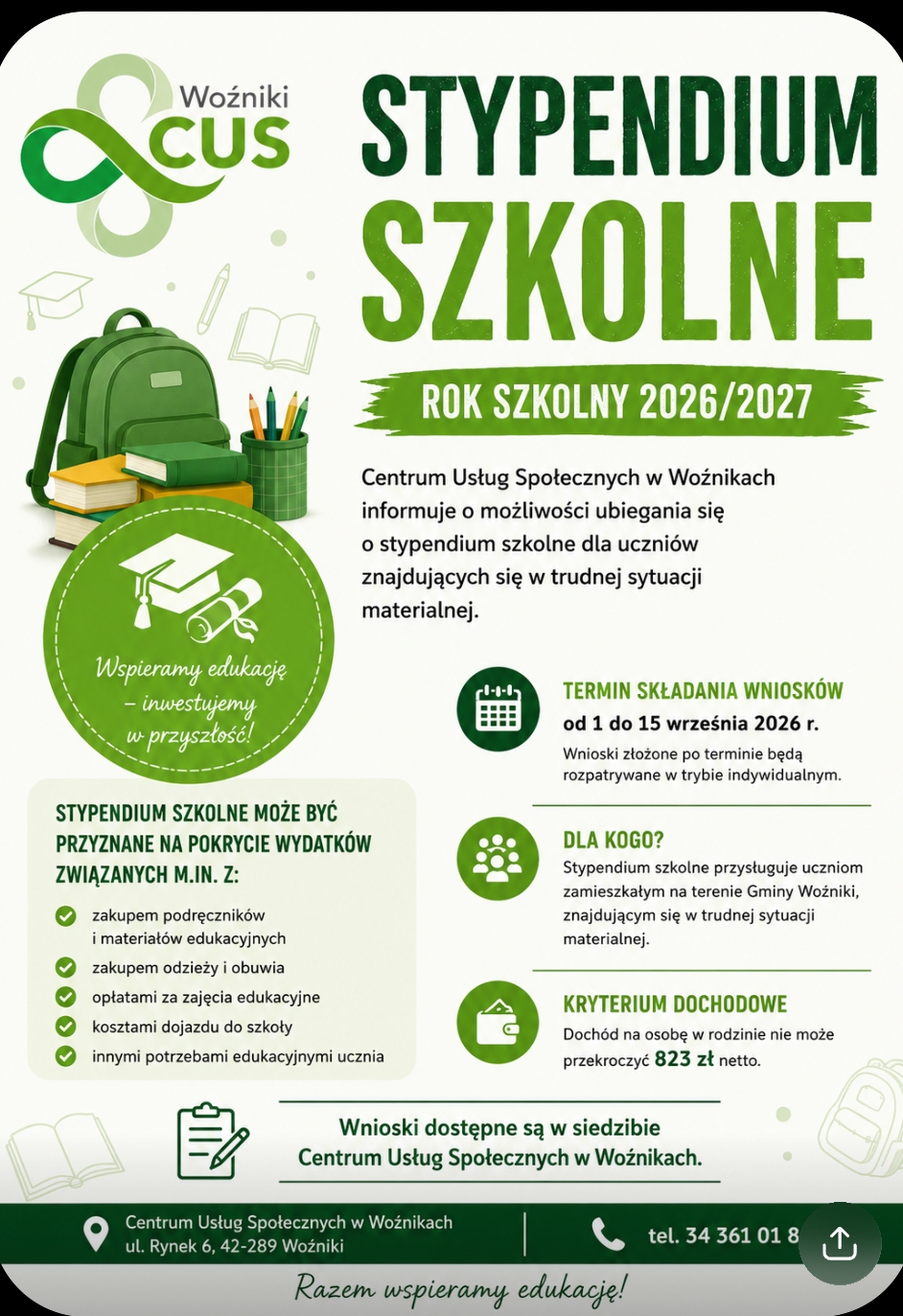 stypendium szkolne