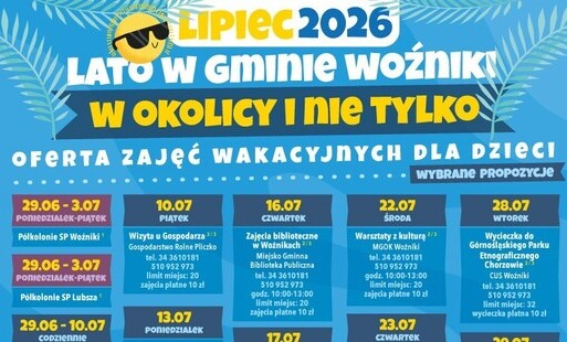 Plakat Wakacje 2026